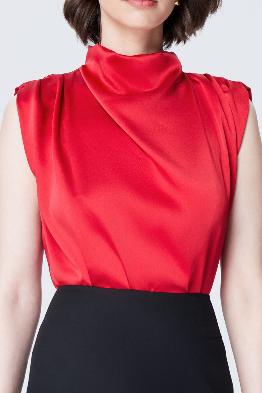 'Hopeful Glow' Red Satin Top - Image 2