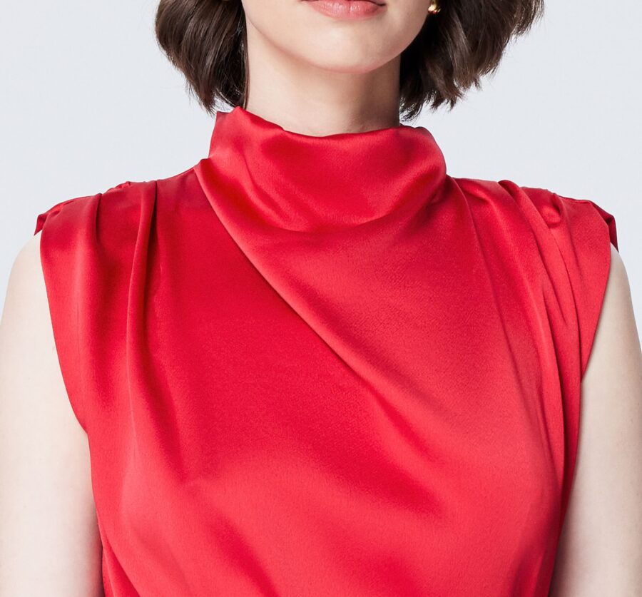 'Hopeful Glow' Red Satin Top - Image 4