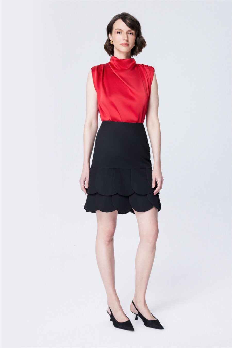 'Hopeful Glow' Red Satin Top