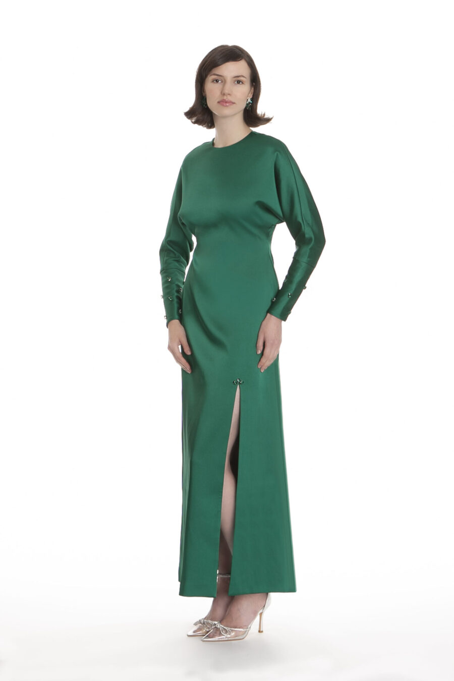 Lady in a green dress