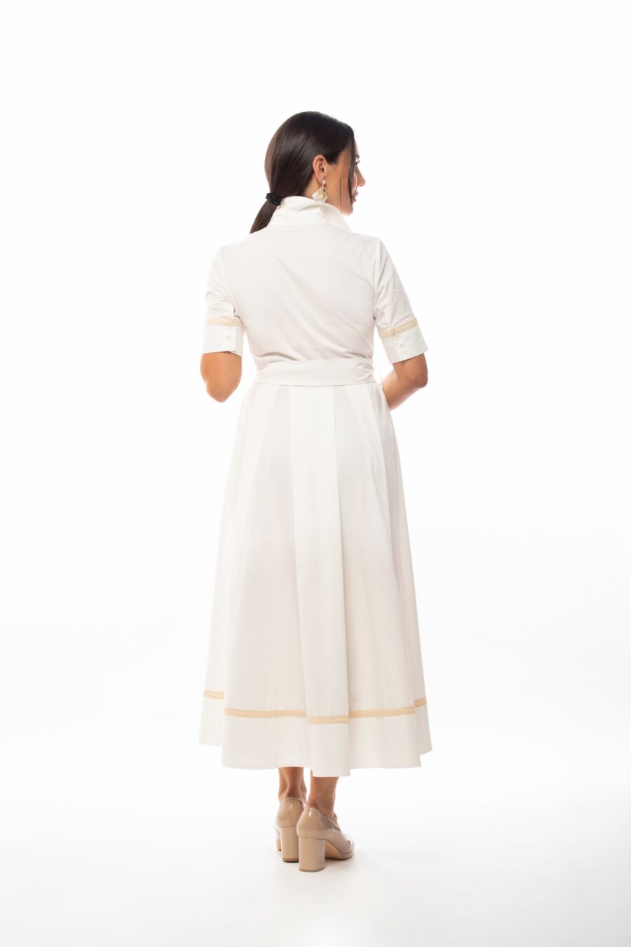 Jasmin - Midi Dress In White - Image 5