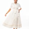 Jasmin - Midi Dress In White - Image 3