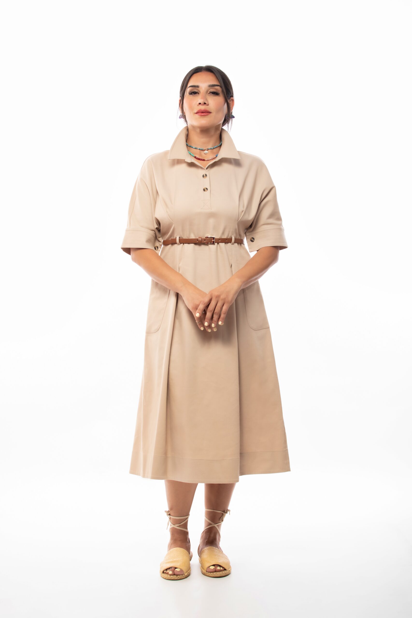 Petunia - Belted Midi Dress