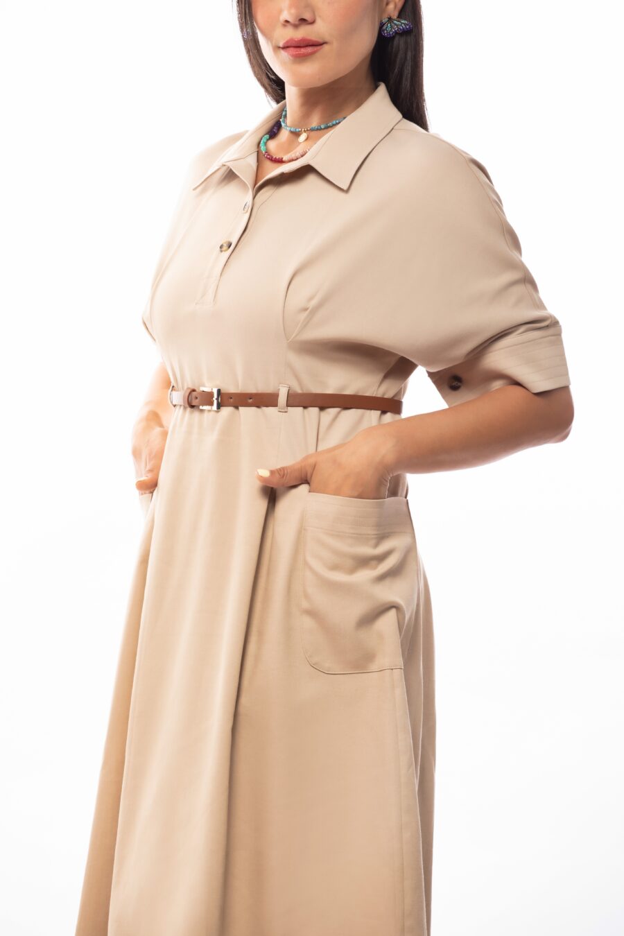 Petunia - Belted Midi Dress - Image 3