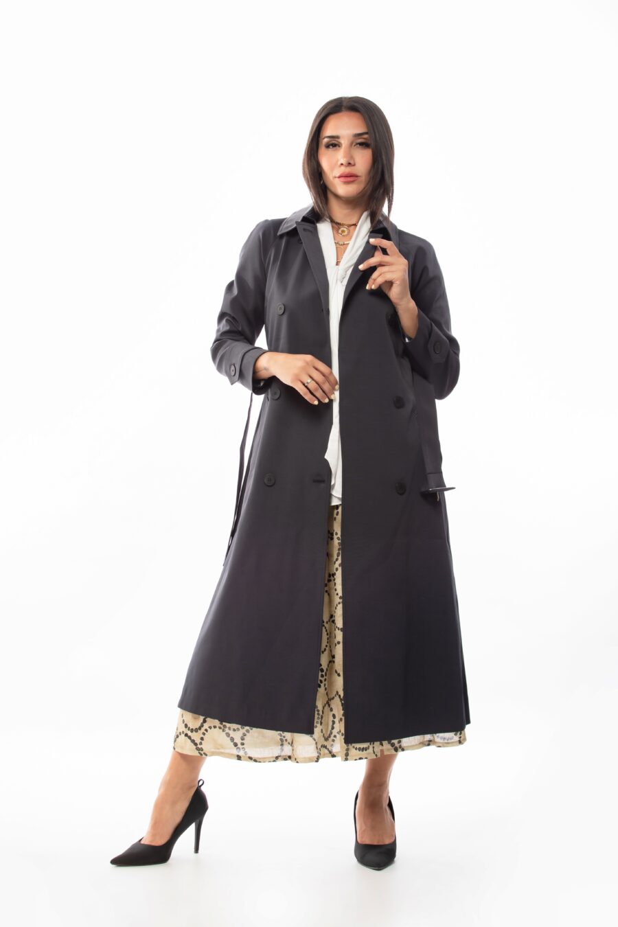Aster - Navy Trench Coat
